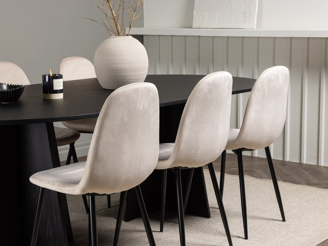 Essgruppe Dallas 4032 (Beige + Schwarz)