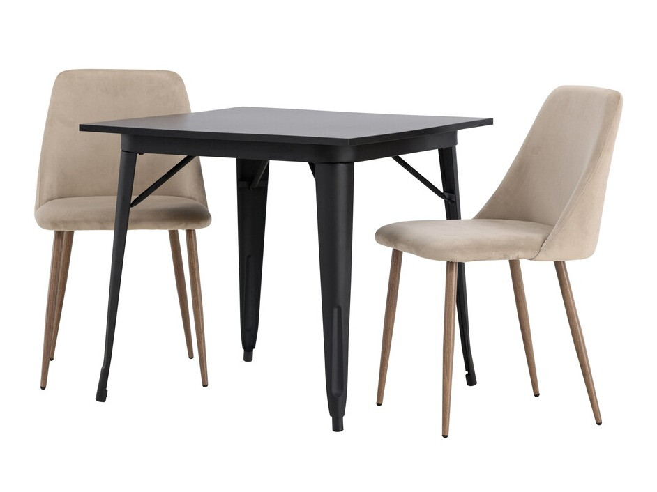 Essgruppe Dallas 4049 (Beige + Nussholzoptik)