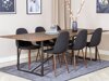 Essgruppe Dallas 4076 (Schwarz + Nussholzoptik)