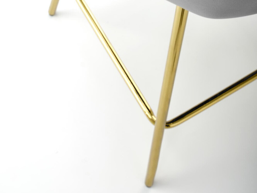 Barstuhl Houston 1461 (Grau + Gold)