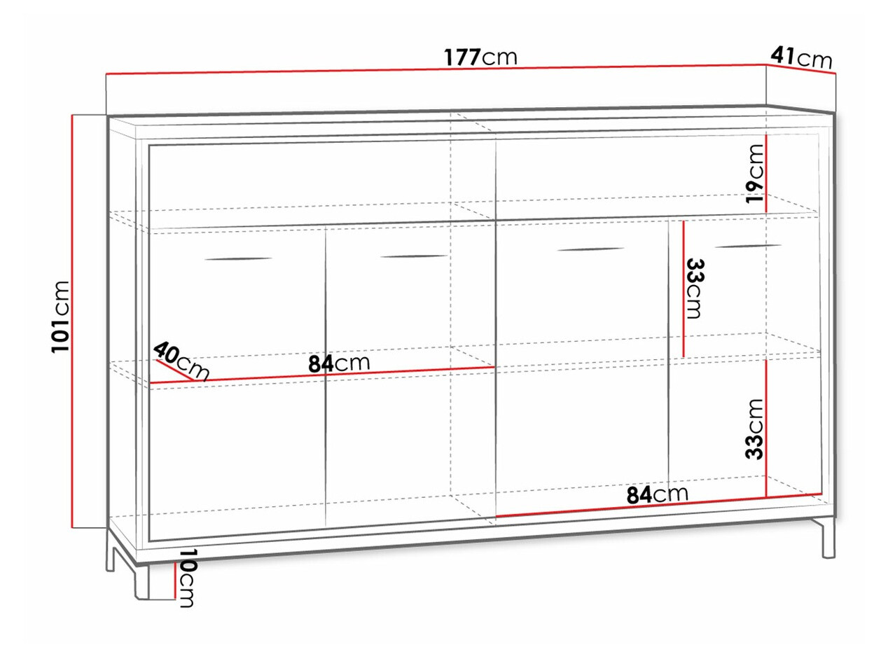 Kommode Etrmoni 105 (Helles Holz + Eiche)