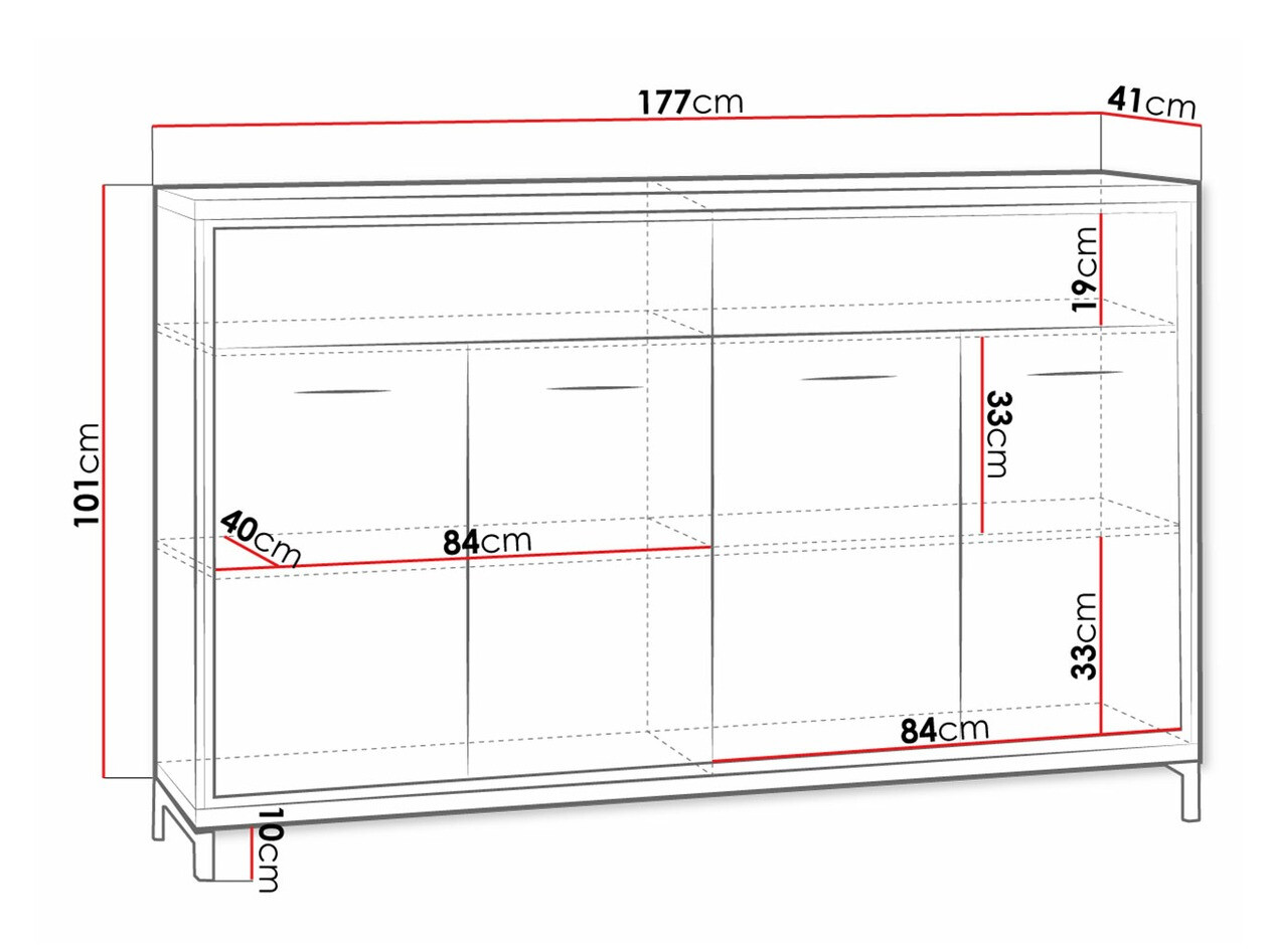 Kommode Etrmoni 105 (Helles Holz)