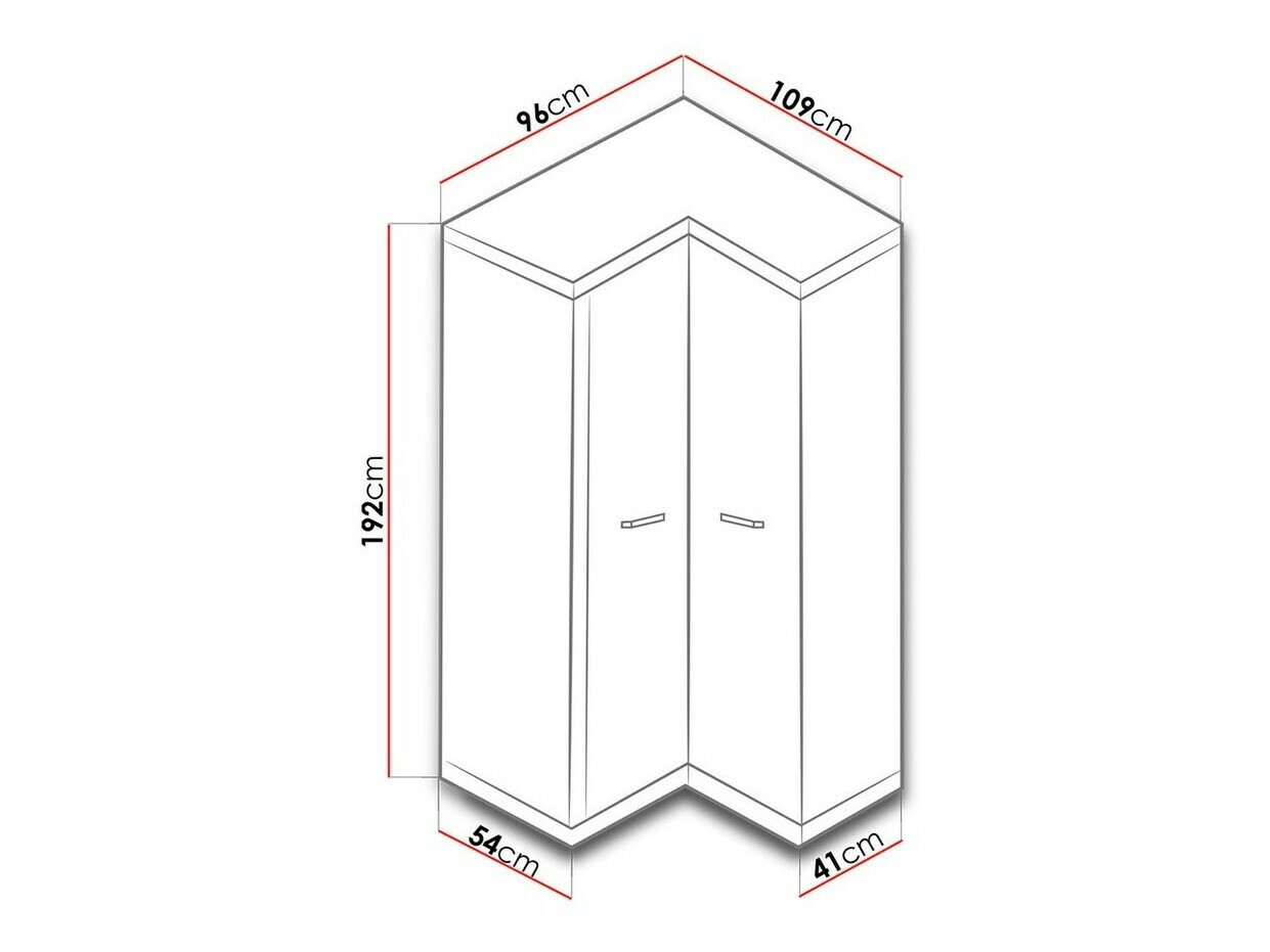 Eckkleiderschrank Fiomeri 127 (Santana Eichenholzoptik)