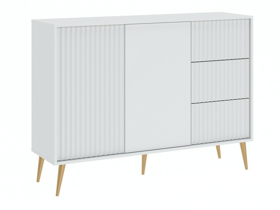 Kommode Cirferi 101 (Weiss + Gold)