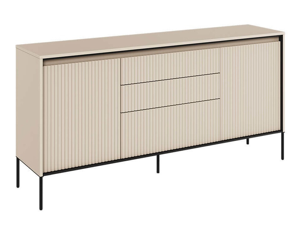 Kommode Fernolu 100 (Beige + Schwarz)