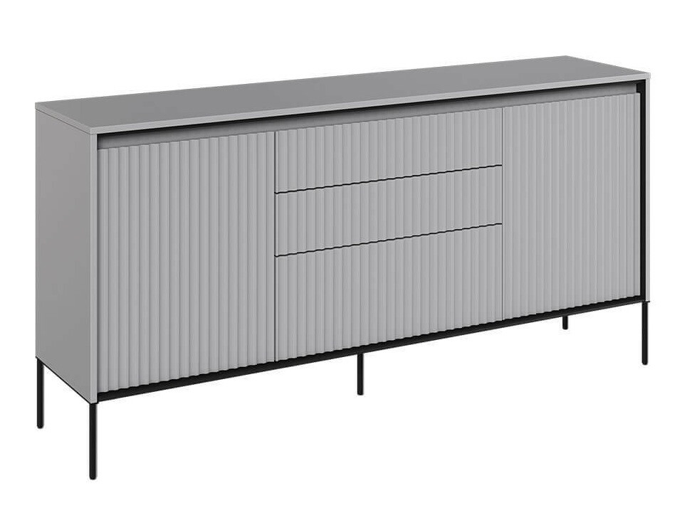 Kommode Fernolu 100 (Grau + Schwarz)