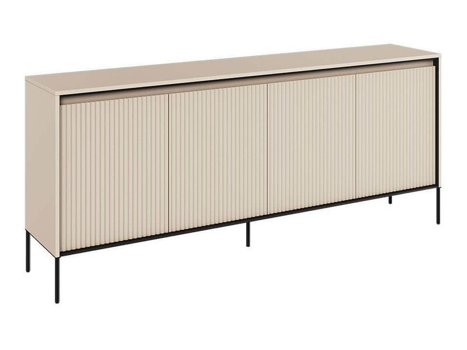 Sideboard Fernolu 103 (Beige + Schwarz)