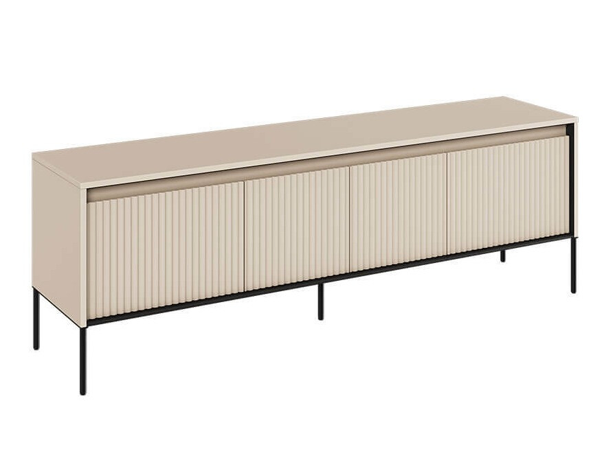 TV-Möbel Fernolu 104 (Beige + Schwarz)