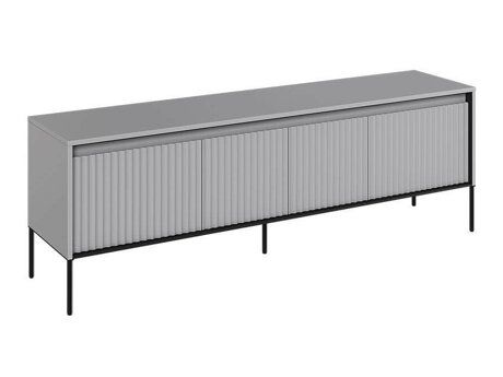 TV-Möbel Fernolu 104 (Grau + Schwarz)