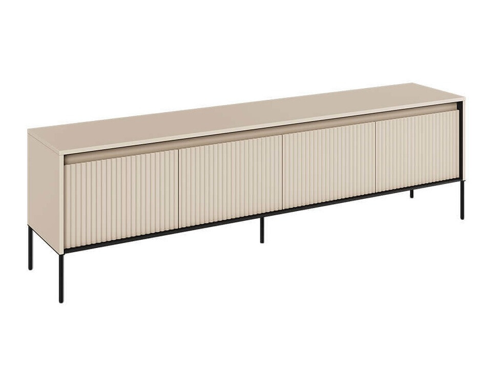 TV-Möbel Fernolu 105 (Beige + Schwarz)