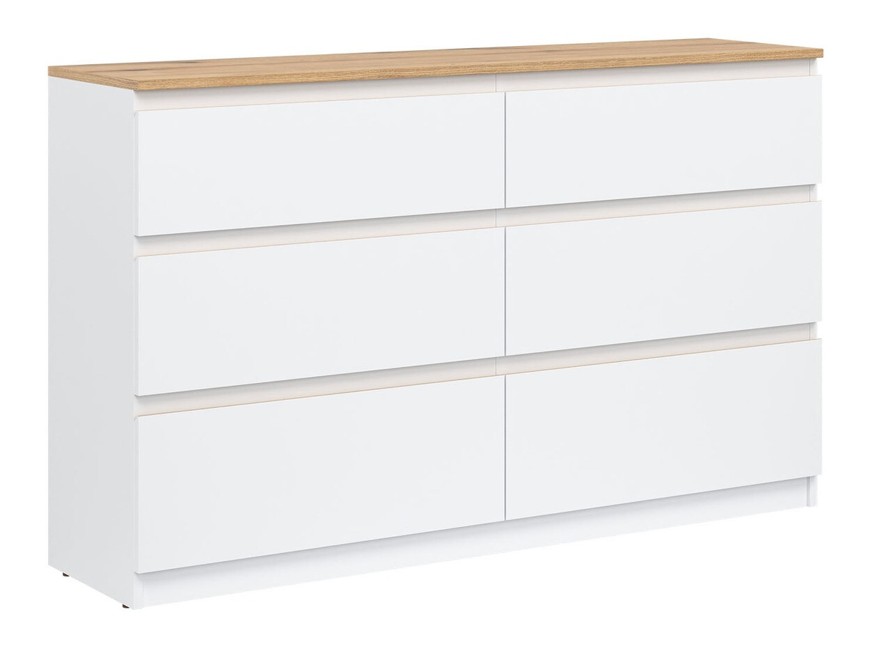 Kommode Catelbi 102 (Weiss + Eiche)