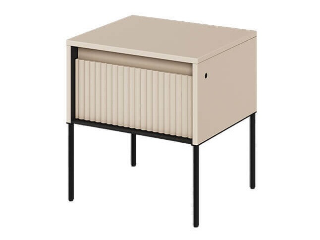 Nachttisch Fernolu 111 (Beige + Schwarz)