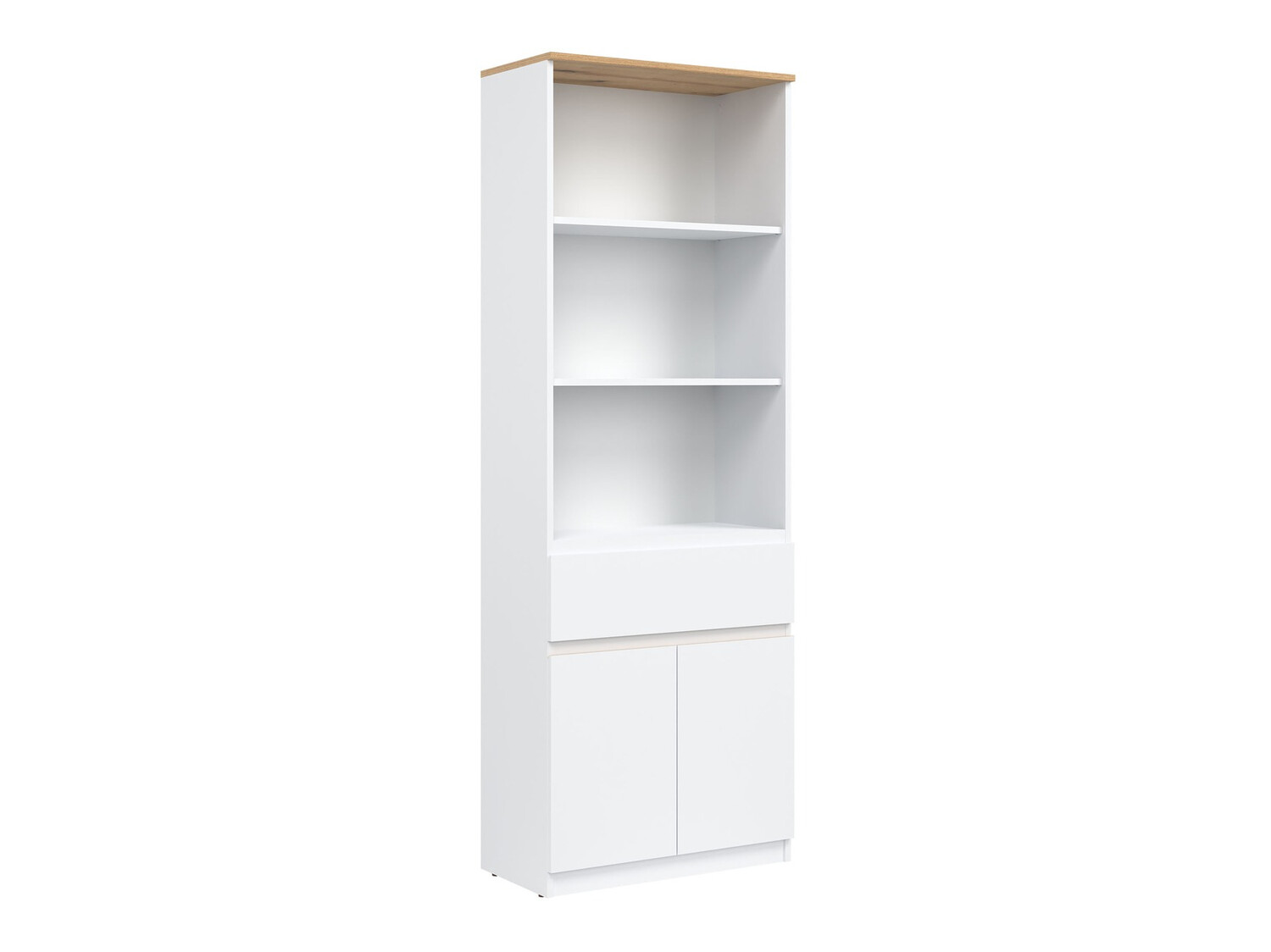 Regal Catelbi 106 (Weiss + Eichenholzoptik)