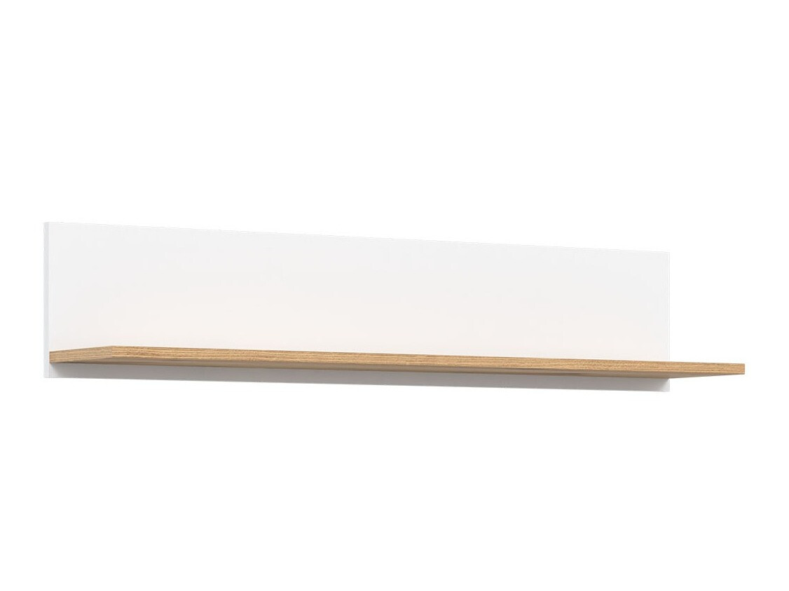 Wandregal Catelbi 110 (Weiss + Eiche)