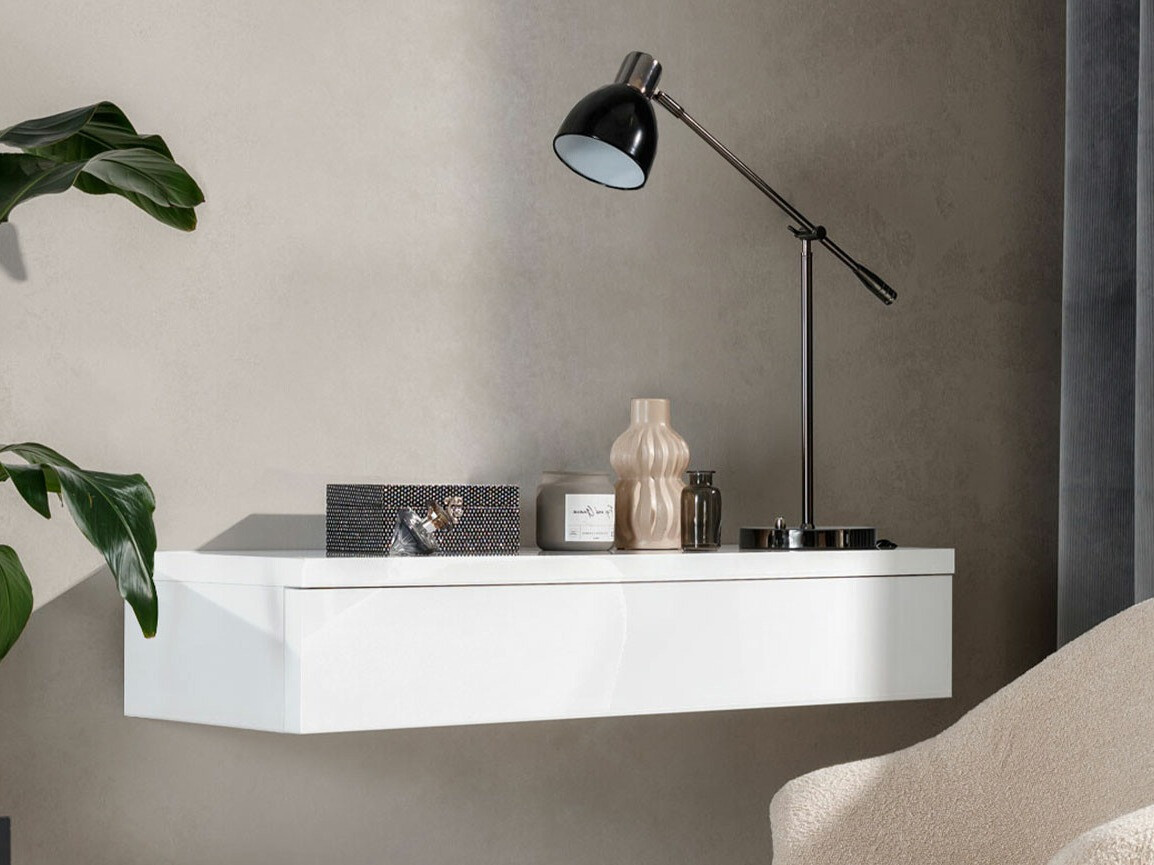 Schminktisch Delpher (Weiss + Weiss glänzend)