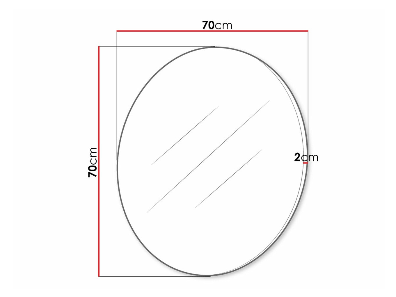 Spiegel Delpher (Weiss + Weiss glänzend)