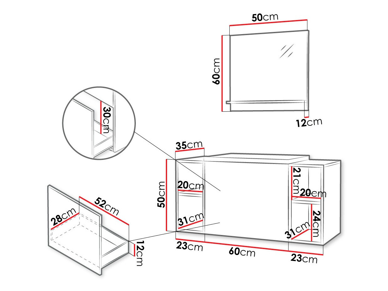 Badezimmer-Set Comfivo Delphinus IX (Weiss)