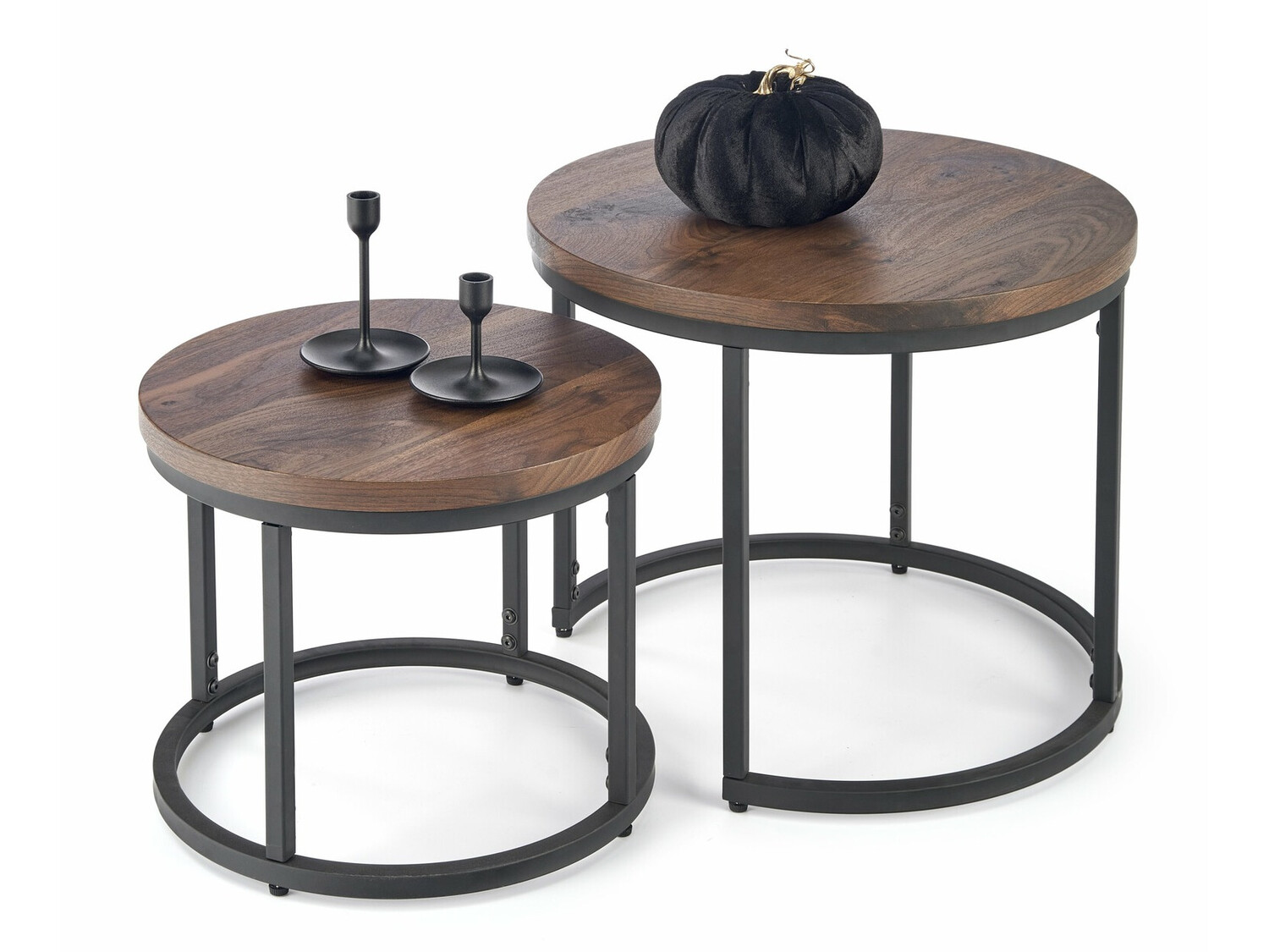 Couchtischset Houston 951 (Nussholzoptik + Schwarz)