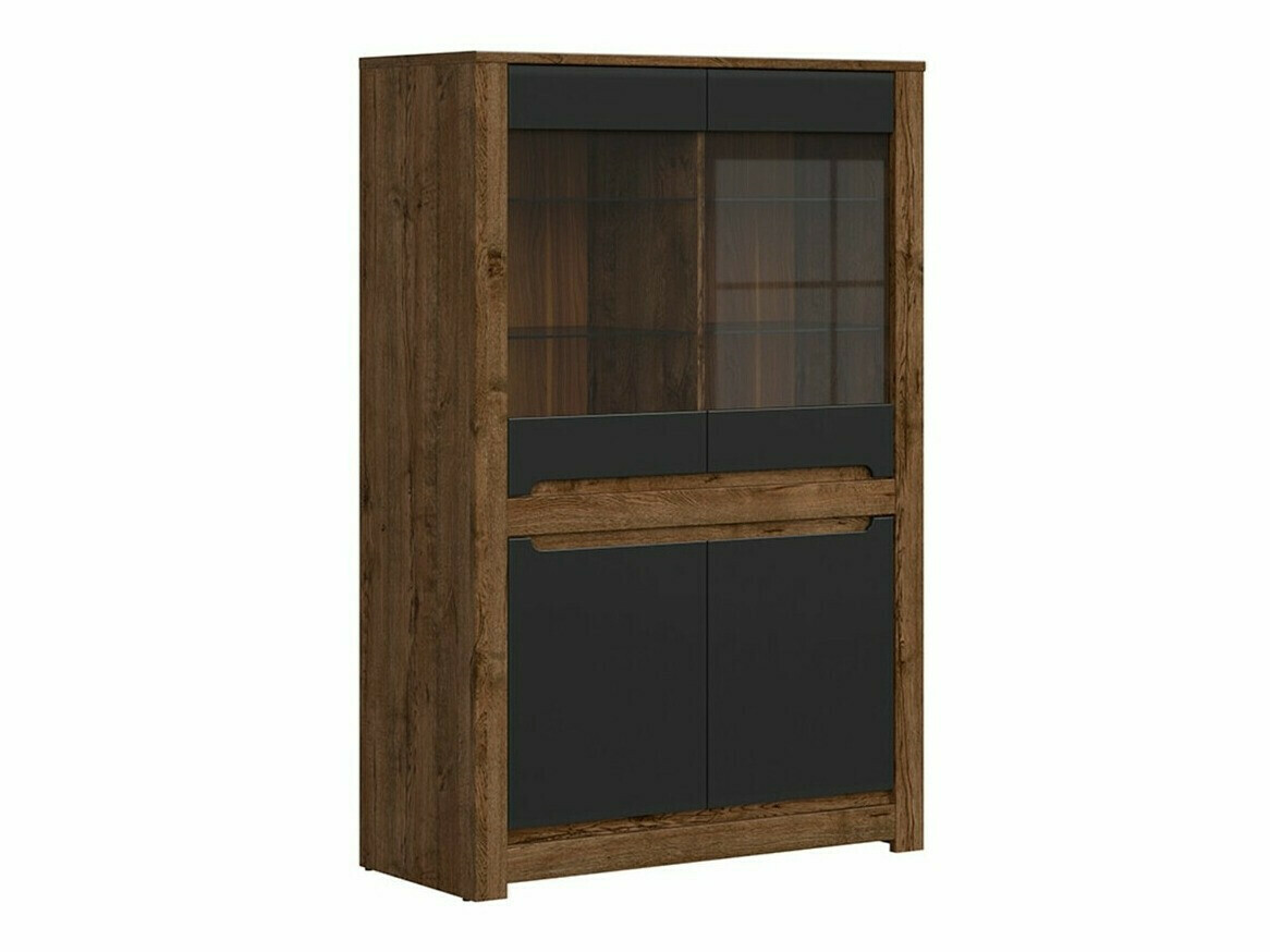 Regal Ophevaru 107 (Mattschwarz + April eichenholzoptik)