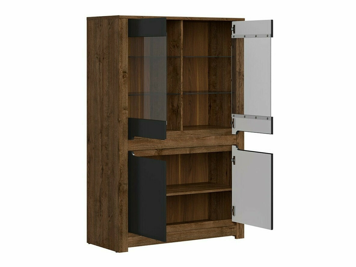 Regal Ophevaru 107 (Mattschwarz + April eichenholzoptik)