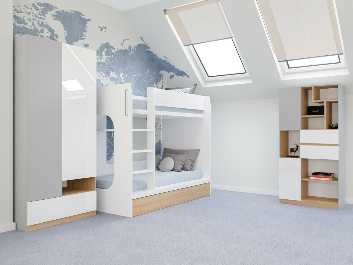 Kinderzimmer-Set Nuevaru 119 (Weiss glänzend)