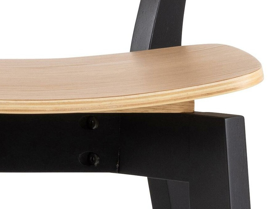 Barstuhl Norsica 736 (Schwarz + Helles Holz)