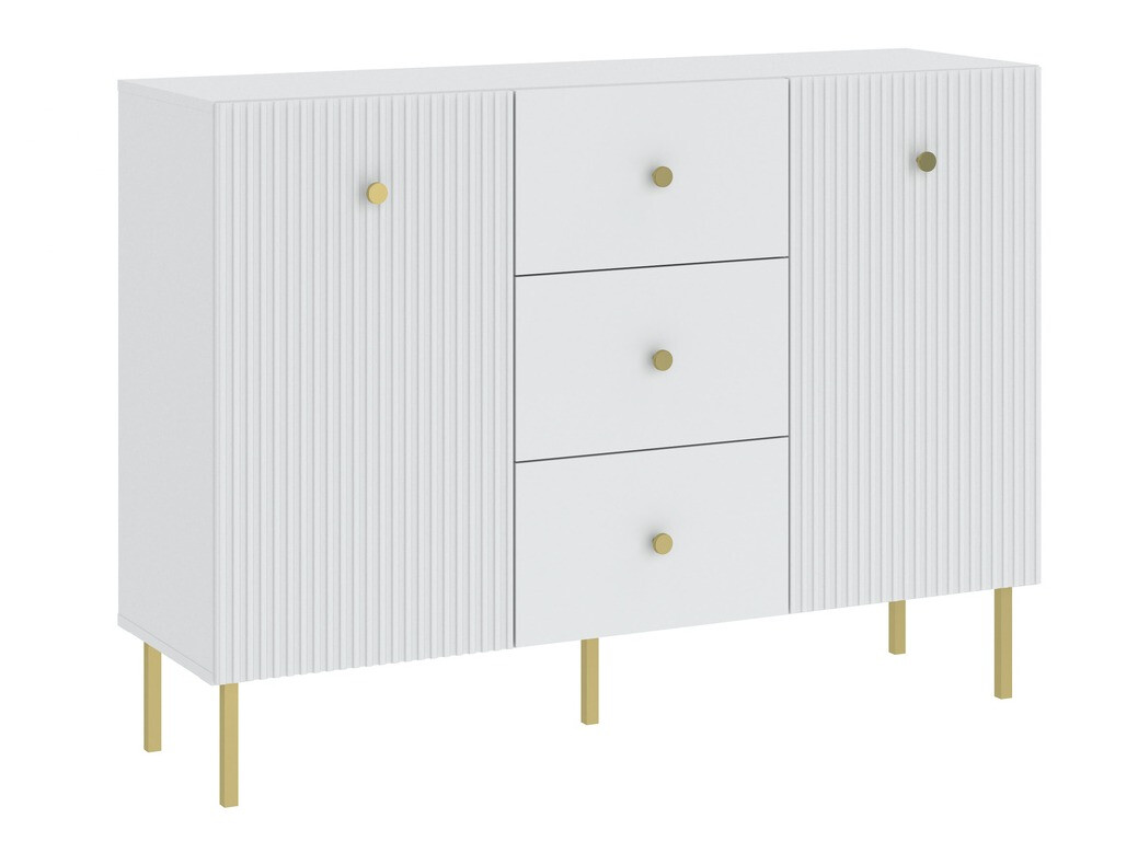 Kommode Etliva 101 (Weiss + Gold)