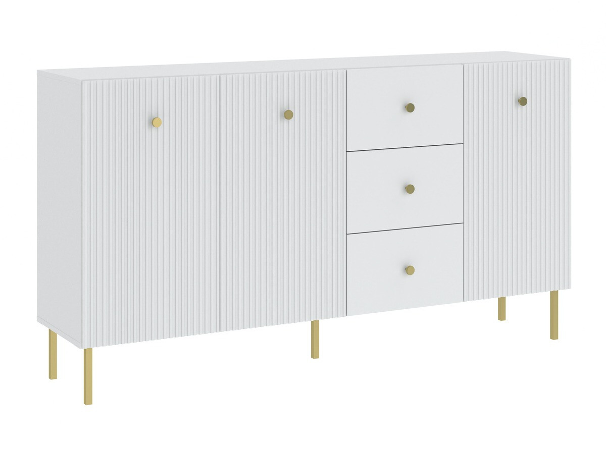 Kommode Etliva 102 (Weiss + Gold)