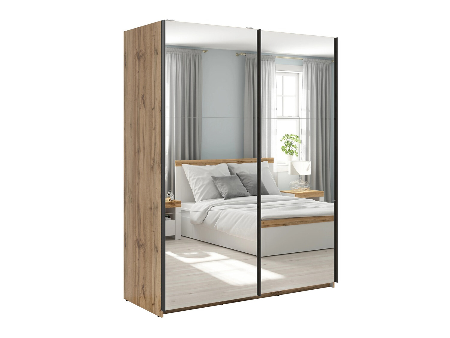 Kleiderschrank Livevaro 119 (Wotan Eiche)