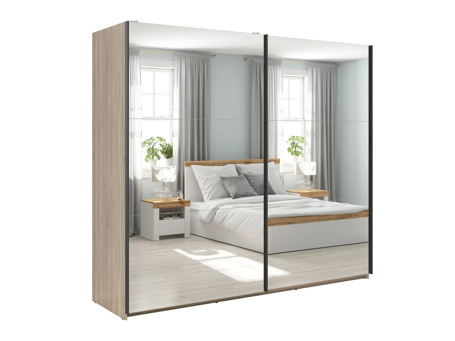 Kleiderschrank Livevaro 122 (Sonoma eichenholz)