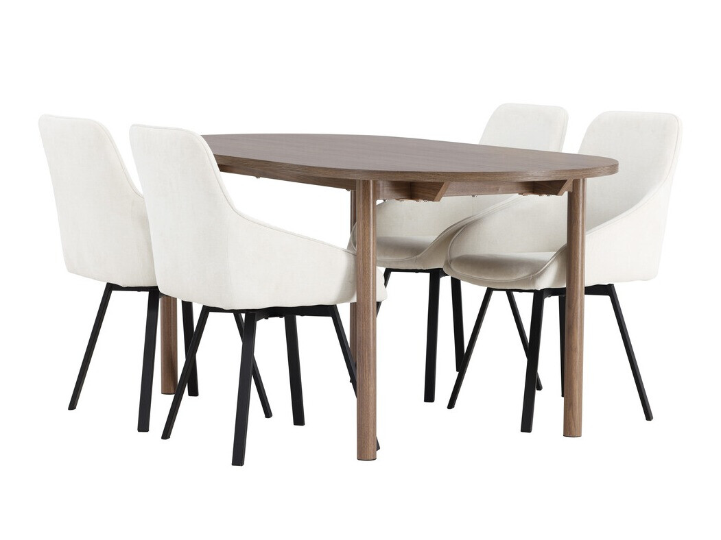Essgruppe Dallas 4131 (Beige + Schwarz)