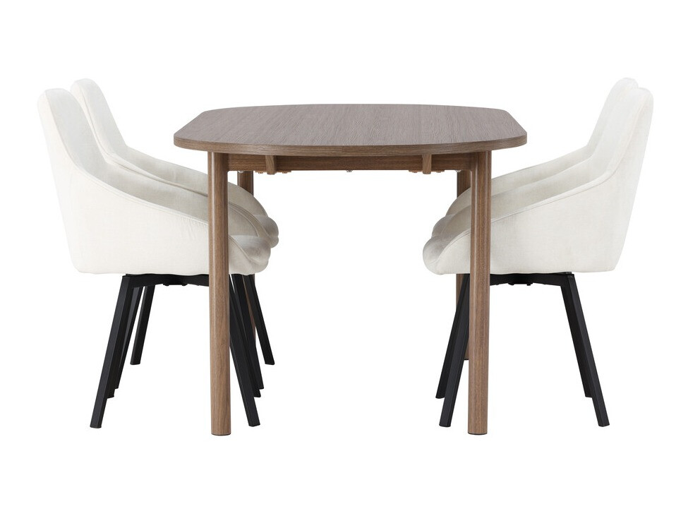 Essgruppe Dallas 4131 (Beige + Schwarz)