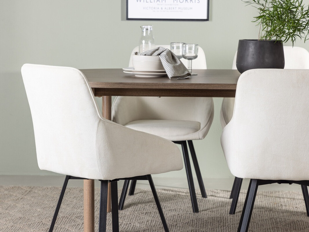 Essgruppe Dallas 4131 (Beige + Schwarz)