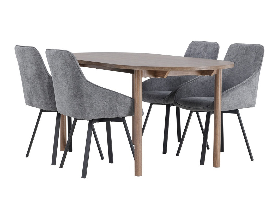 Essgruppe Dallas 4131 (Grau + Schwarz)