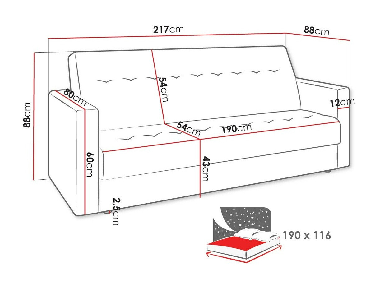 Schlafsofa Memphis 132 (Matana 01)