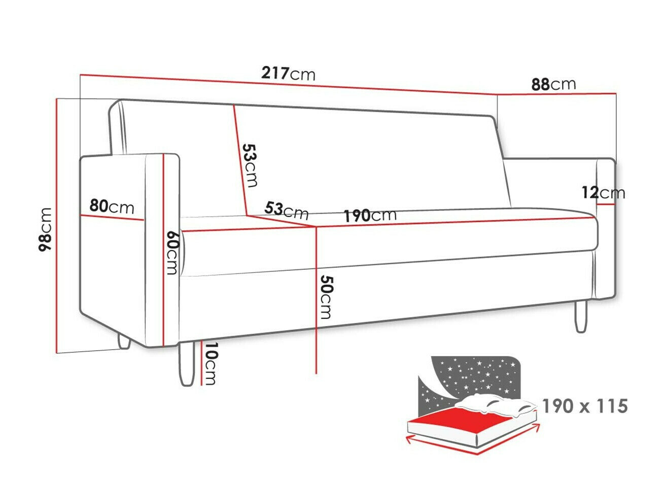Schlafsofa Memphis 136 (Paros 01)