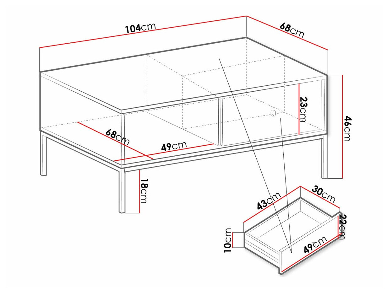 Couchtisch Formis (Weiss)