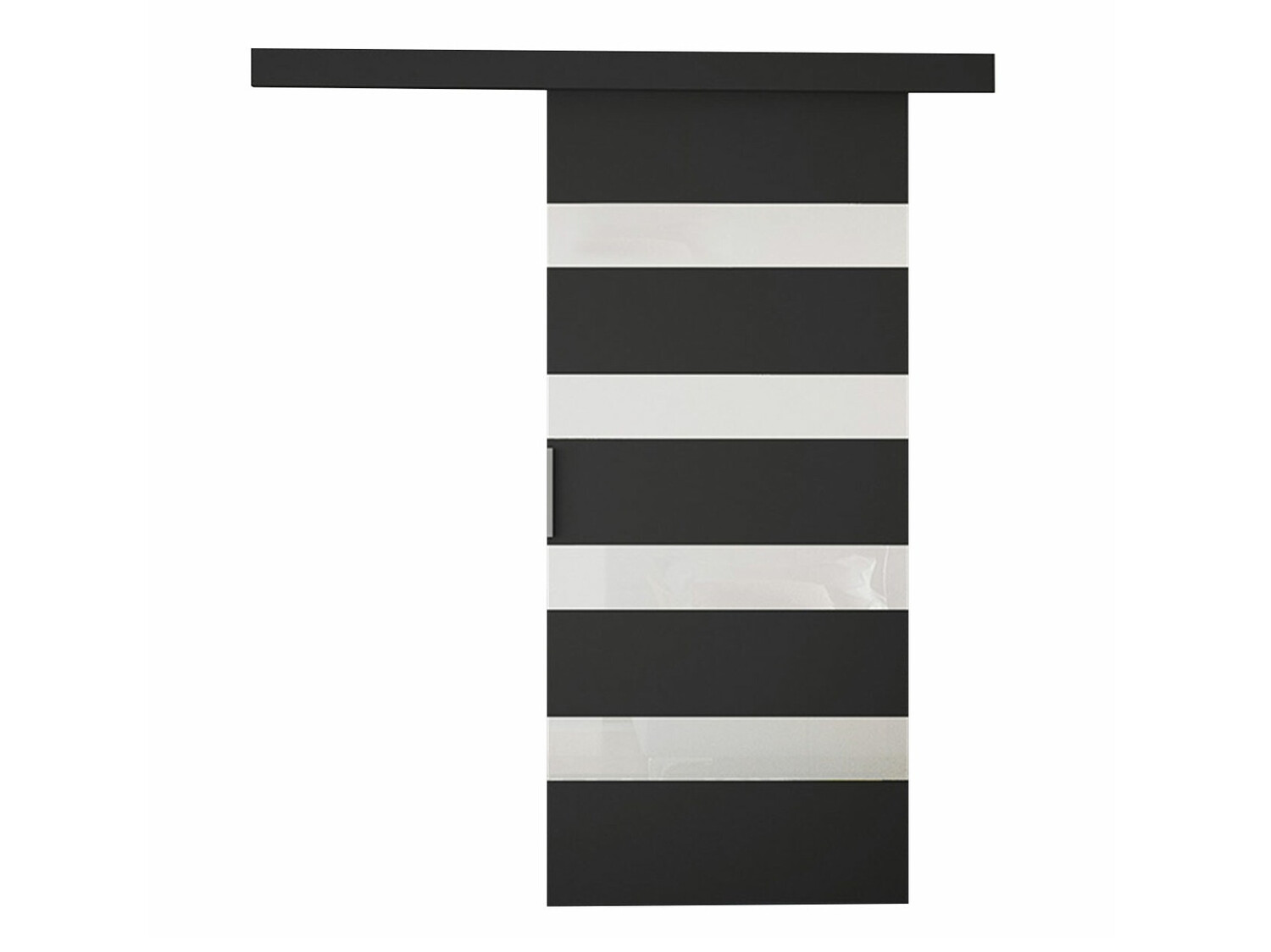 Schwebetür Closico Materia V (Schwarz + Weiss)