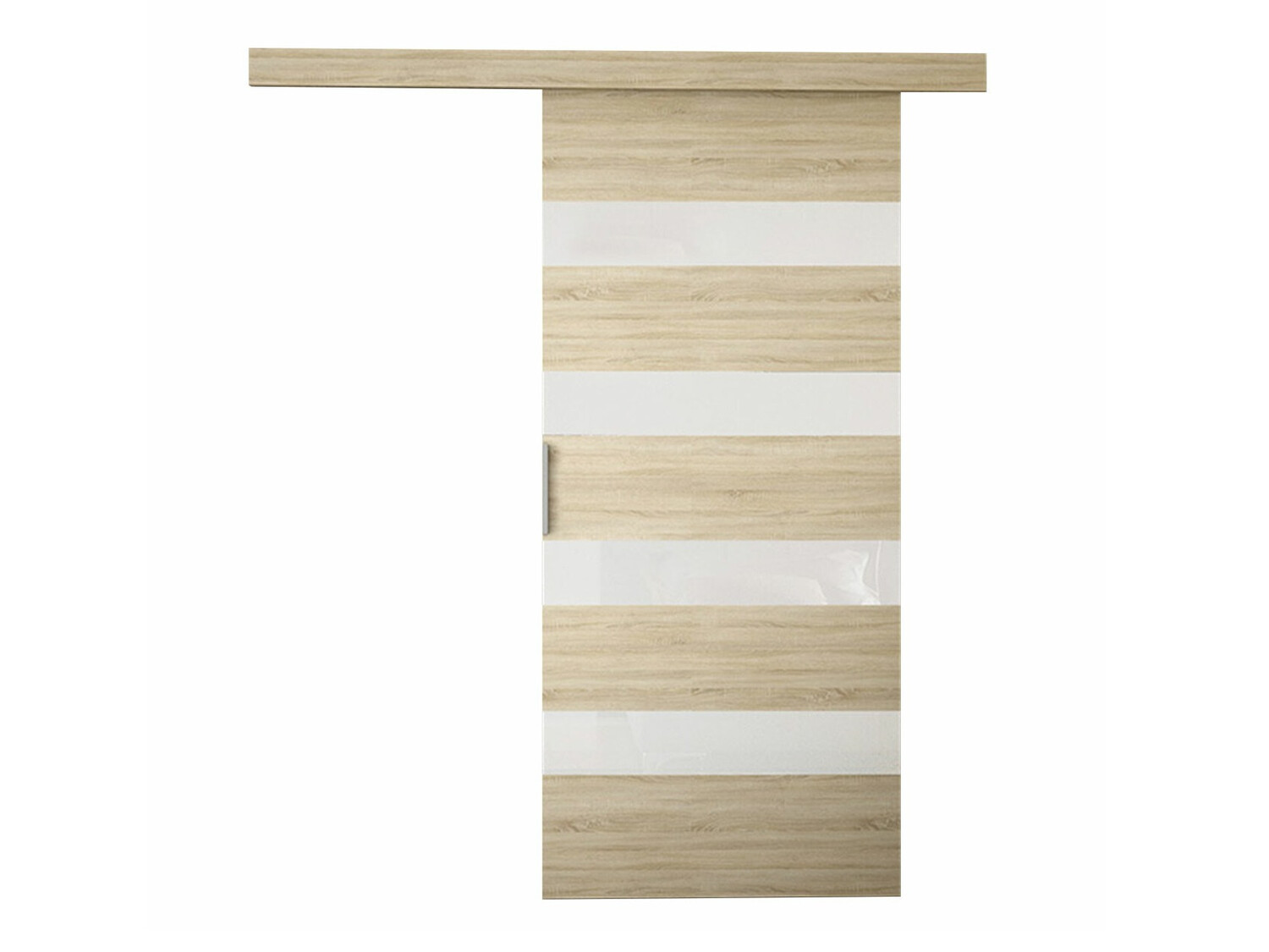 Schwebetür Closico Materia V (Sonoma eichenholz + Weiss)