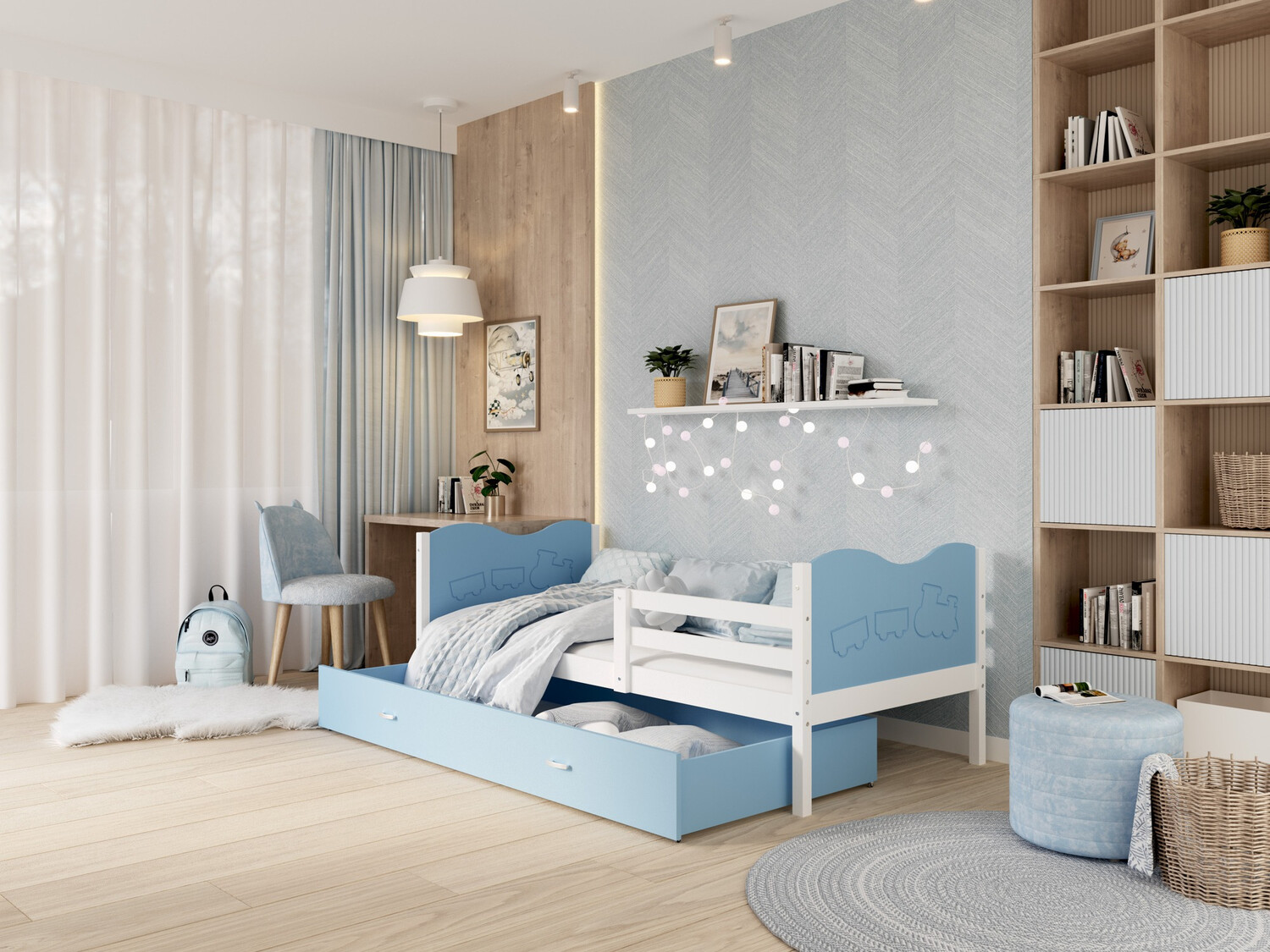 Bett Aurora 162 (Blau)