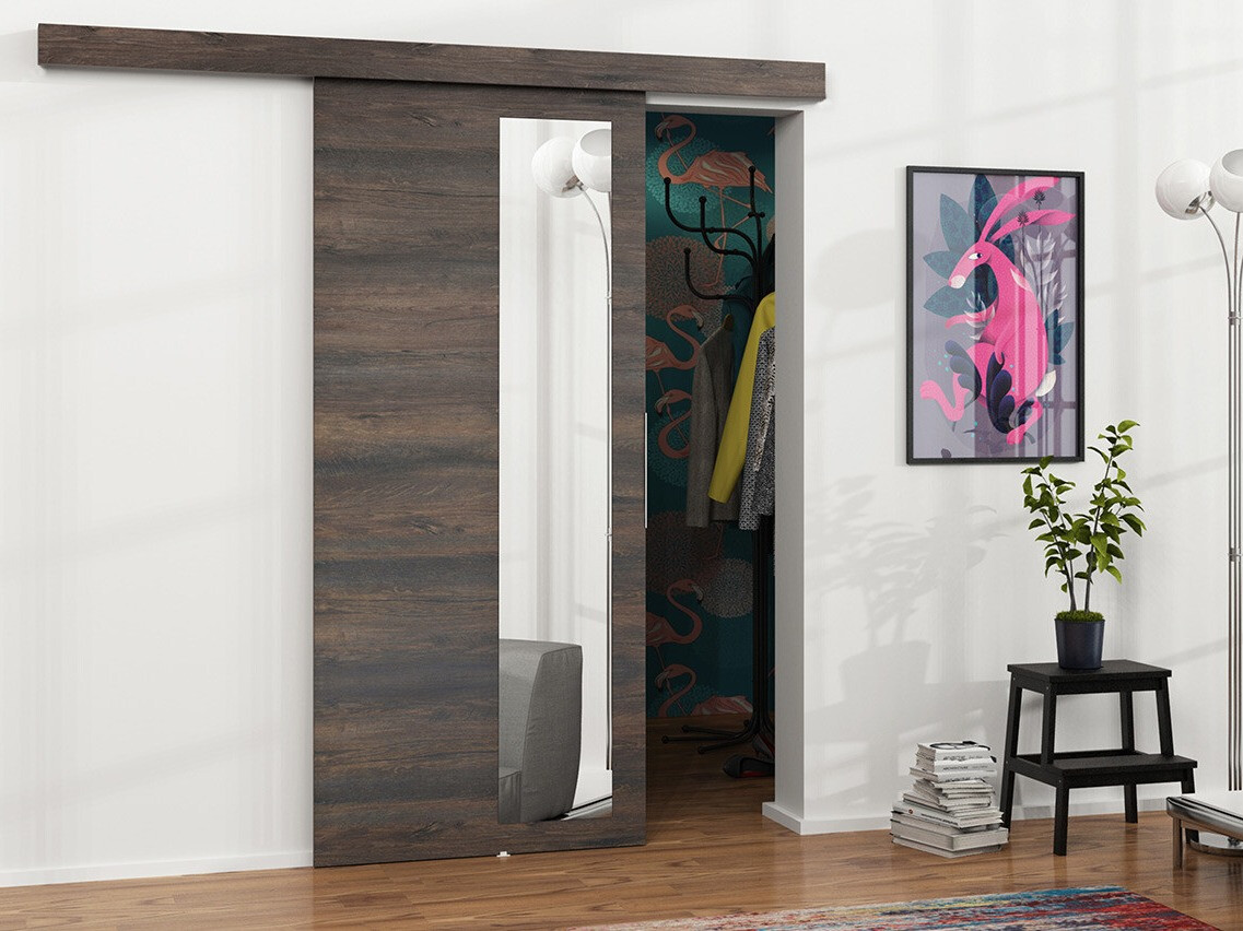 Schwebetür Dover 128 (Esche dunkel)