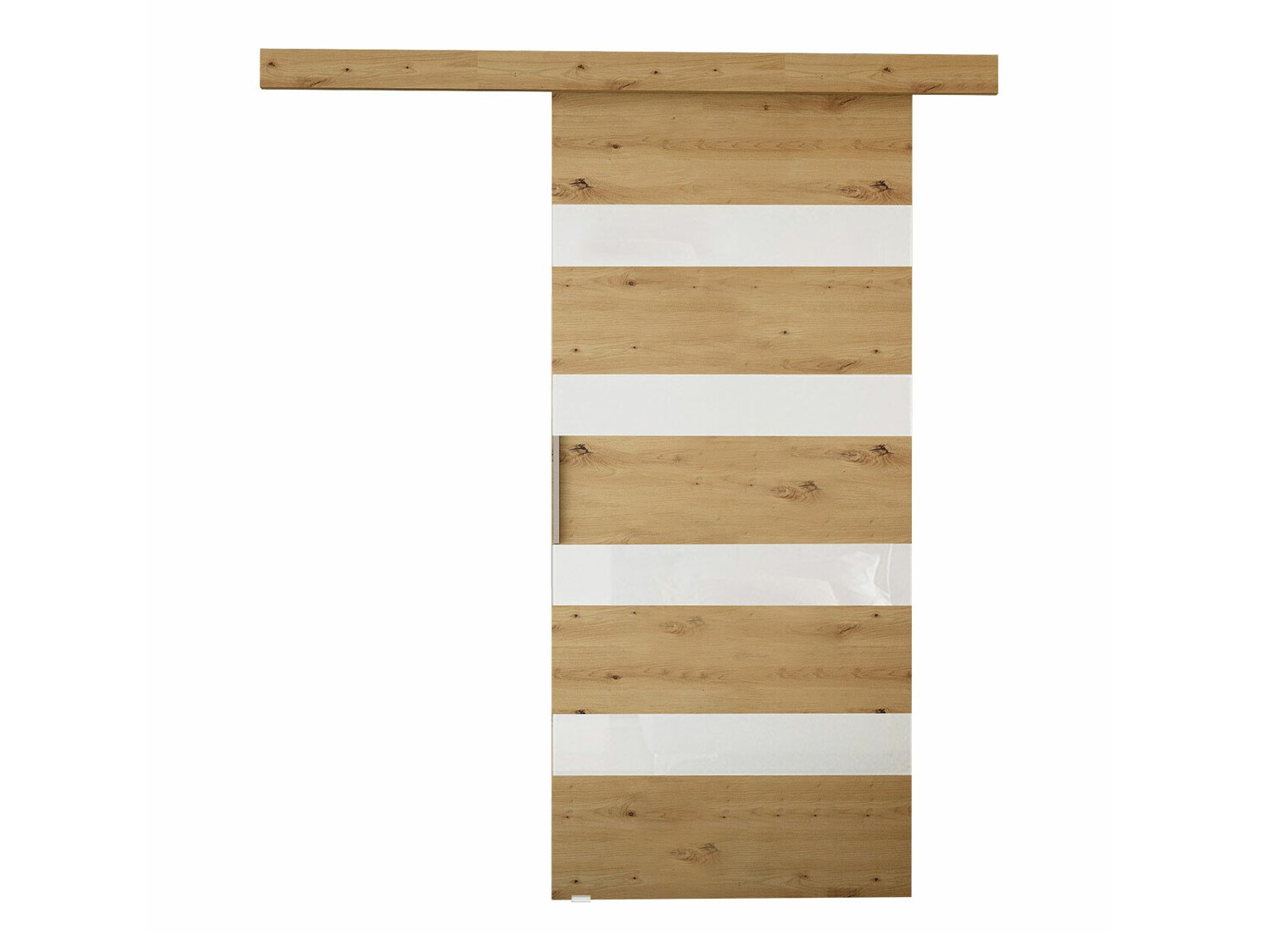 Schwebetür Closico Fundus V (Artisan Eichenholzoptik + Weiss)