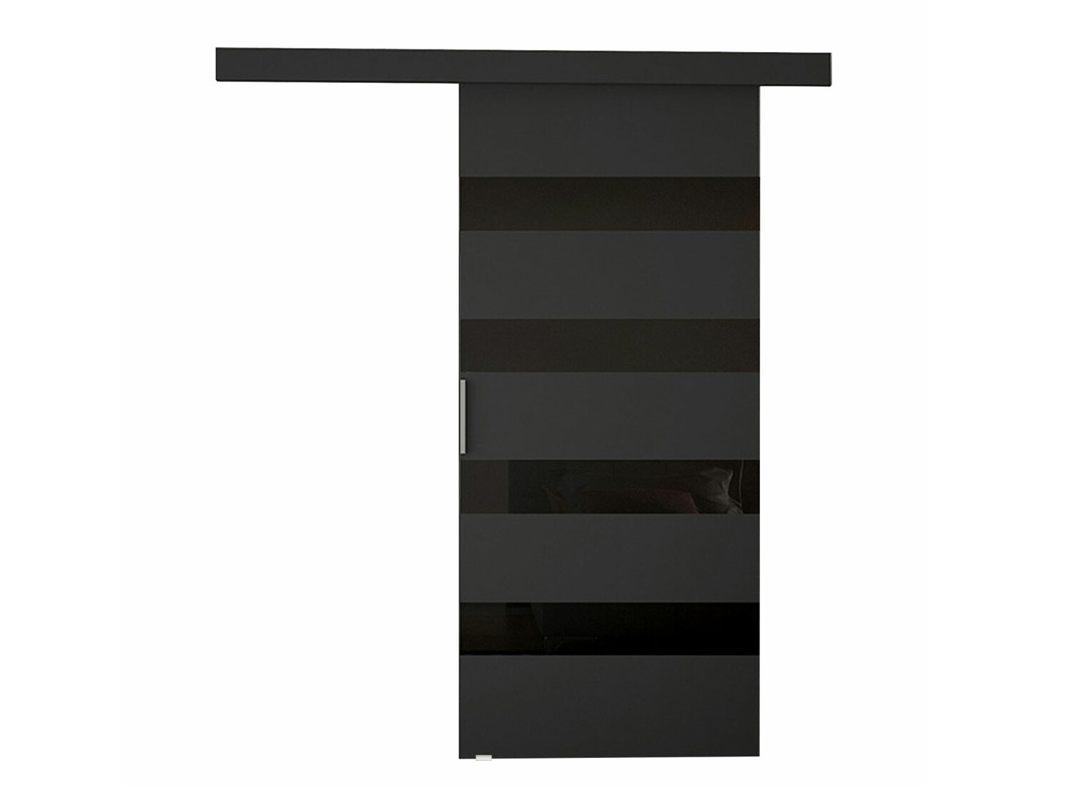 Schwebetür Closico Fundus V (Schwarz)