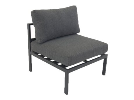Gartensessel Dallas 766 (Grau + Schwarz)
