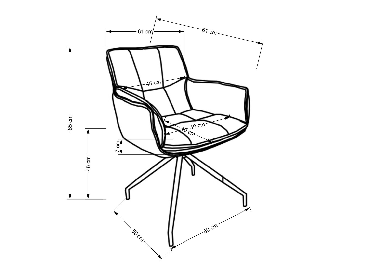 Stuhl Houston 1548 (Grau)