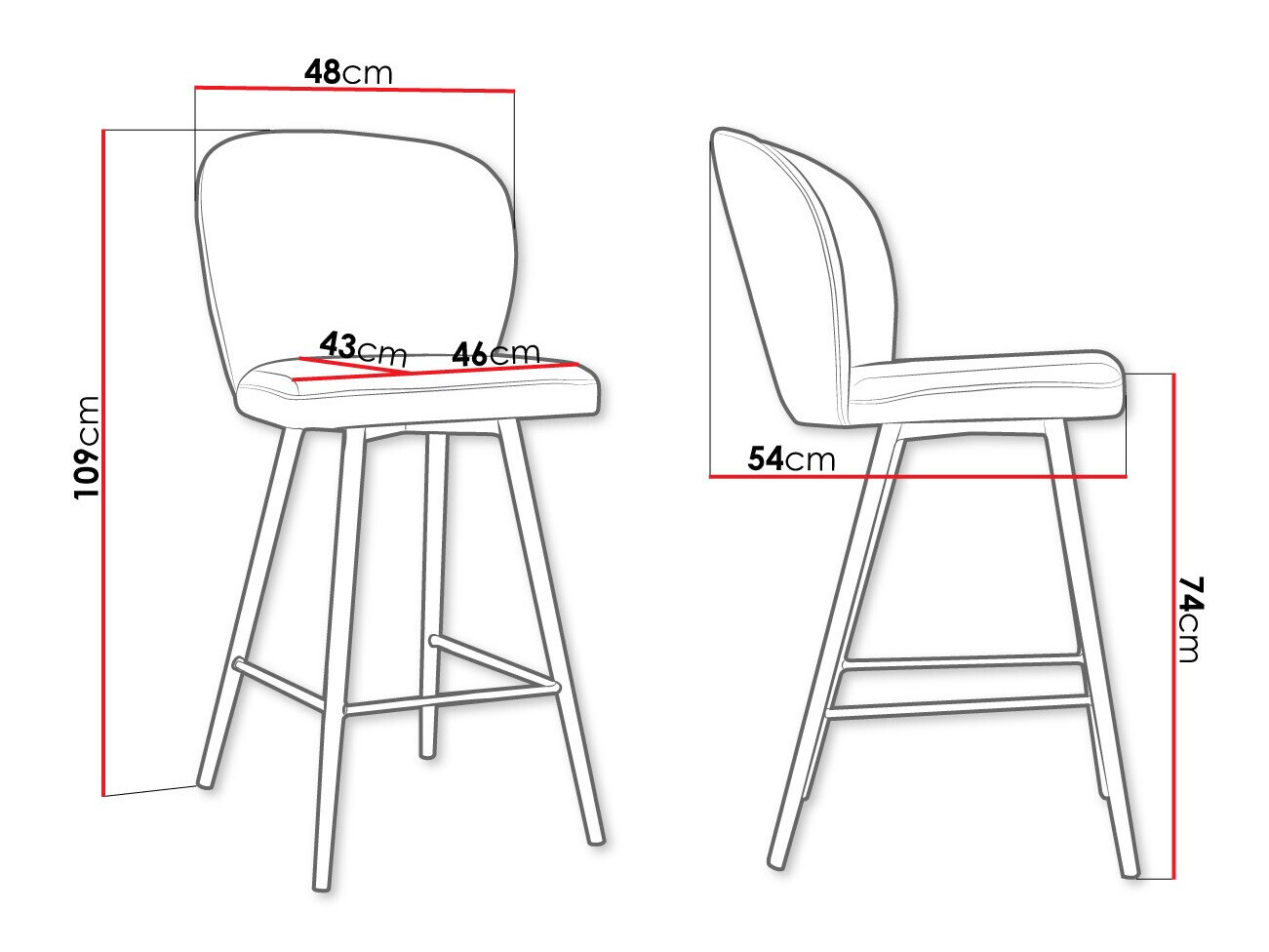 Barstuhl Jackson 101 (Magic Velvet 2250)