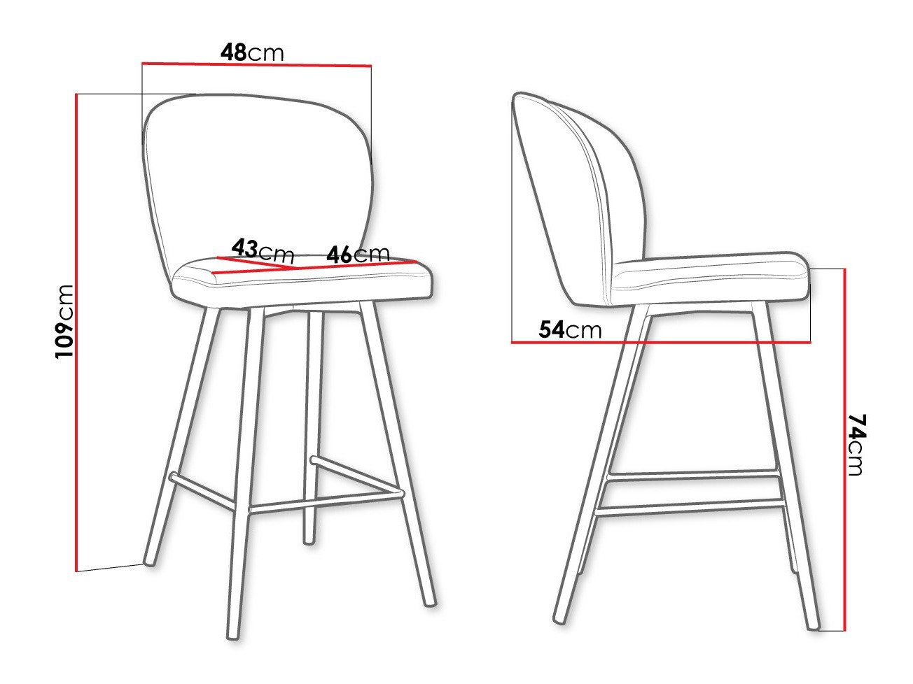 Barstuhl Jackson 101 (Magic Velvet 2258)