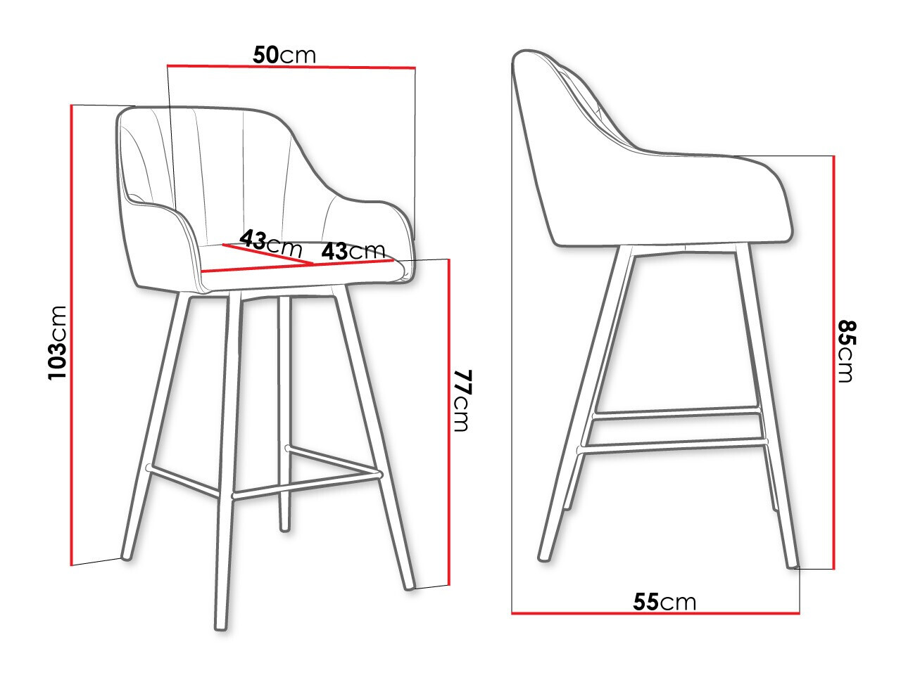 Barstuhl Jackson 102 (Magic Velvet 2219)