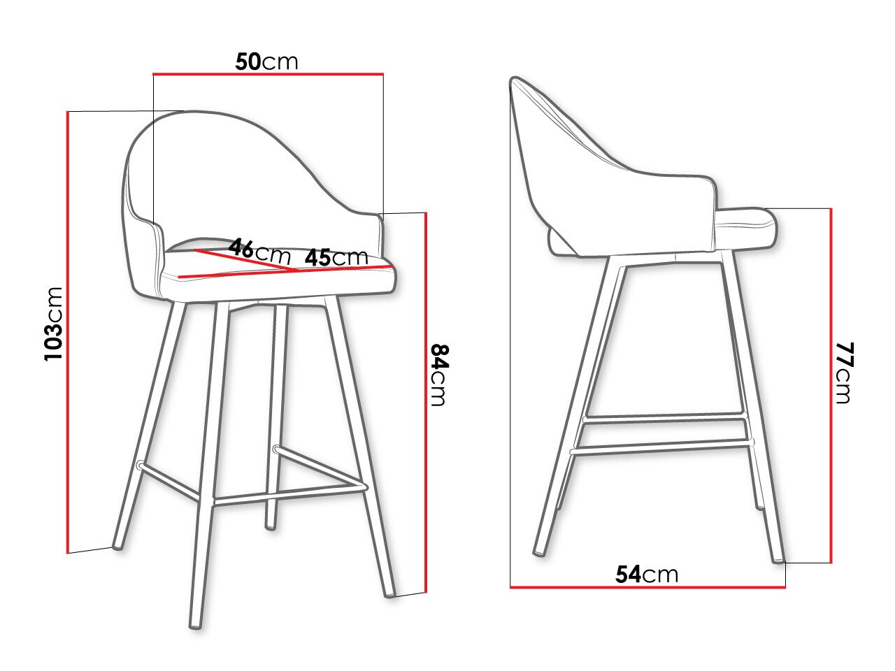 Barstuhl Jackson 103 (Magic Velvet 2250)