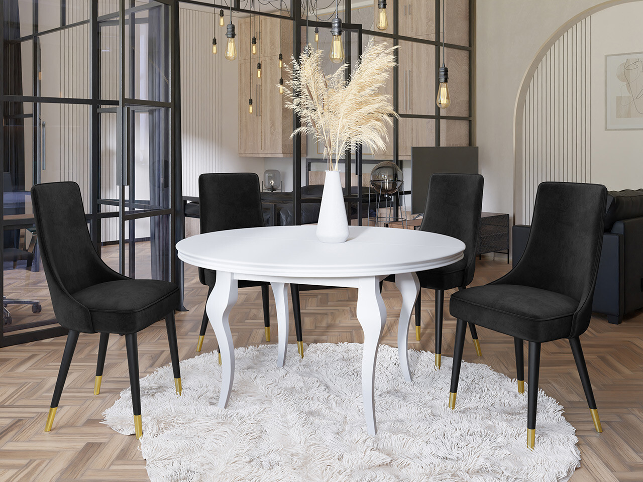 Stuhl Jackson 107 (Schwarz + Magic Velvet 2219)